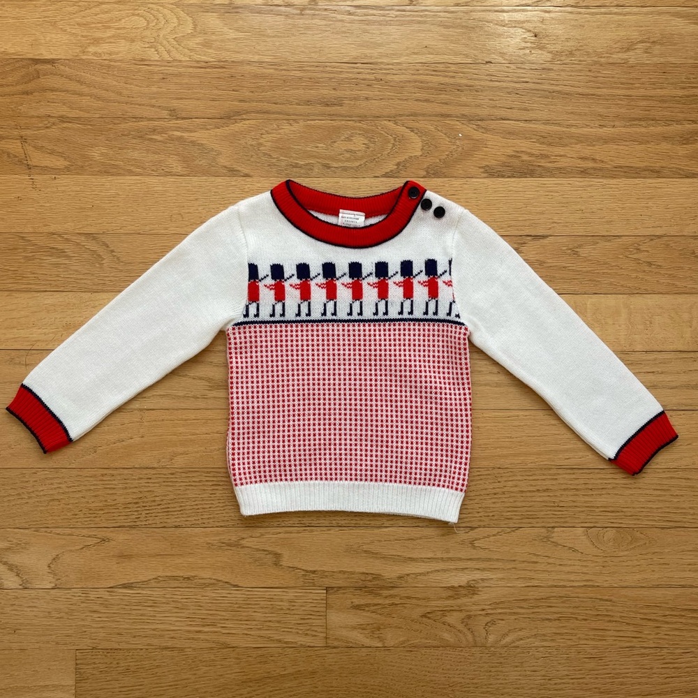 VINTAGE EUC/LN Christmas Toy Soldier Knit Acrylic Sweater